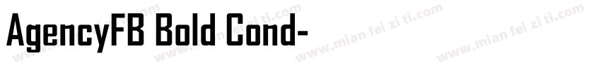 AgencyFB Bold Cond字体转换
